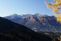 ... zur Bsensteingruppe in den Rottenmanner Tauern. Den Dreisteckengrat vom Groen Bsenstein (links) ber die Sonntagskarspitze bis zum Dreistecken habe ich im heurigen Sommer berschritten. Rechts die Hochhaide - Schitourenziel am 12.04.2009.