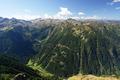 Im Sdwesten das Rohrmooser Obertal mit dem Aufstiegsgraben zu den Giglachseen ...