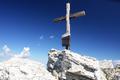 Beim Gipfelkreuz auf der Steirischen Kalkspitze.