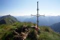 Beim Gipfelkreuz am Stierkarkopf.