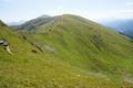 Aus Richtung Neualm im Sdwesten kommt ein deutlich erkennbares Steiglein herauf. Dahinter der Schttnerkogel (Schitour am 03.03.2007).