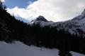 Blick hinauf zum Stierkarkopf. Rechts davon befinden sich die Goldlacken.