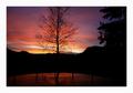 Abendrot mit Wasserspiegelung