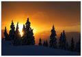 Sonnenuntergang bei einer Schitour am Hauser Kaibling