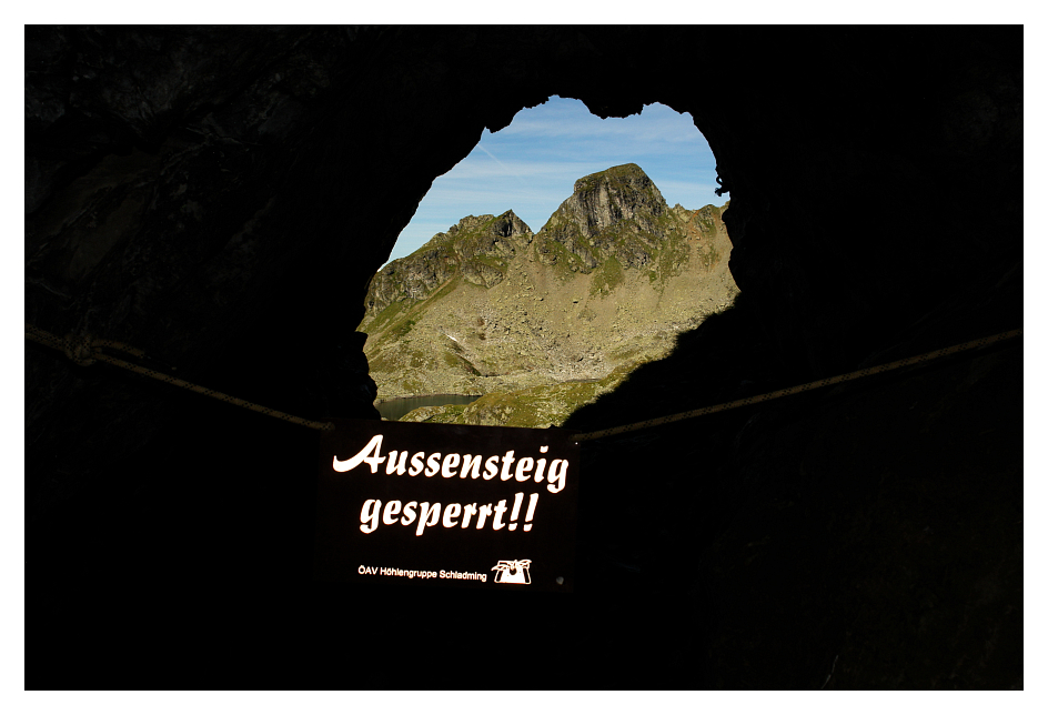 Ausblick vom Zinkwandstollen nach Sden