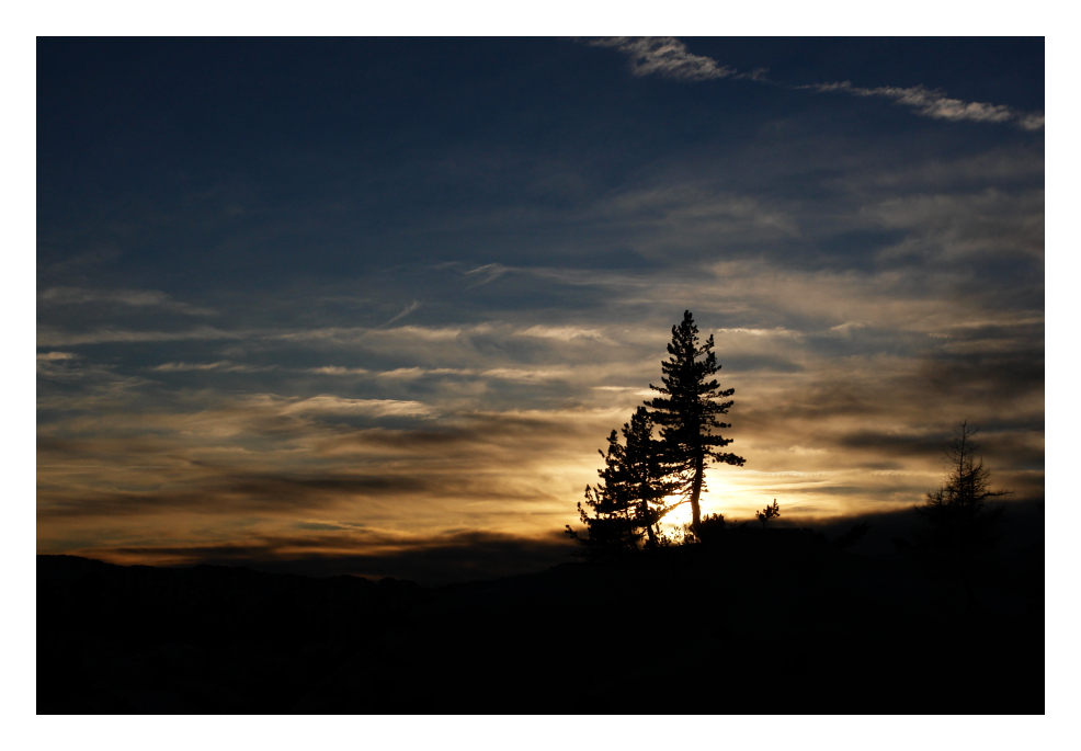 Sonnenuntergang im Karl-May-Tal