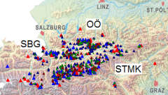 Gipfelgrafik Zentral-Österreich