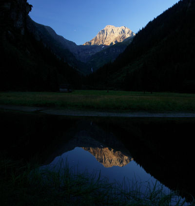 Wasserspiegelung der Hochgolling-Nordwand