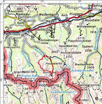 Das Tourengebiet in der Gemeinde Rohrmoos in den Schladminger Tauern