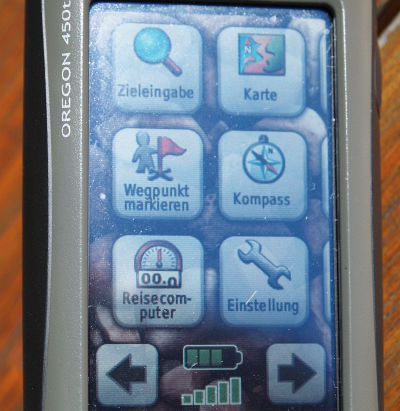 ... oder durch Antippen mit den Fingern am Touchscreen