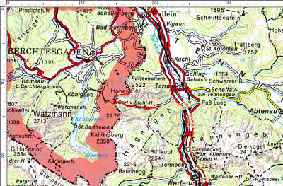Tourengebiet Hohes Brett - Großer Archenkopf