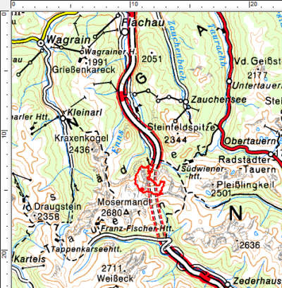Das Tourengebiet über dem Tauerntunnel-Nordportal