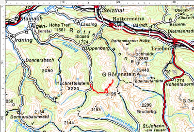 Tourengebiet Oppenberg / Gulling-Winkel - Sommereck