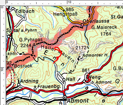 Tourengebiet Mühlauer Stadel - Mühlauer Sattel