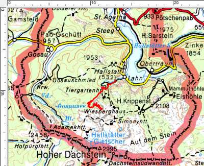 Tourengebiet Hallstatt - Weittal