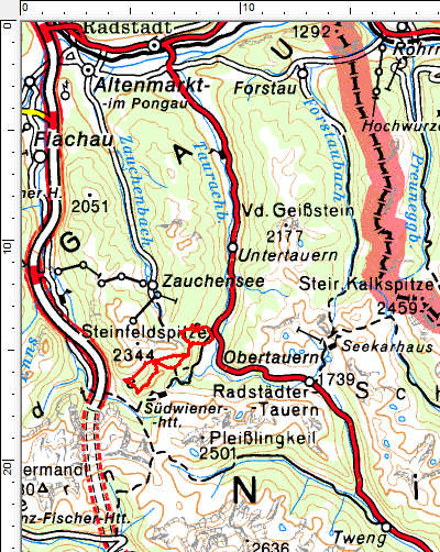 Tourengebiet Spazeck - Spirzinger