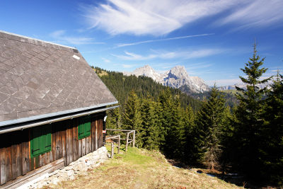 Schöner Ausblick bei der Teicheneggalm