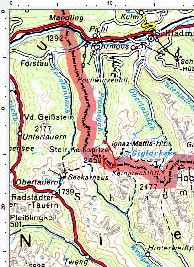 Tourengebiet Ursprungalm - Giglachsee - Kalkspitzen