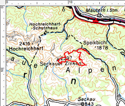 Tourengebiet Feistritzgraben - Seckauer Zinken