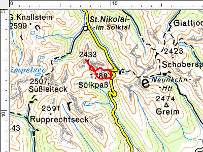 Tourengebiet Sölkpaß - Deneck