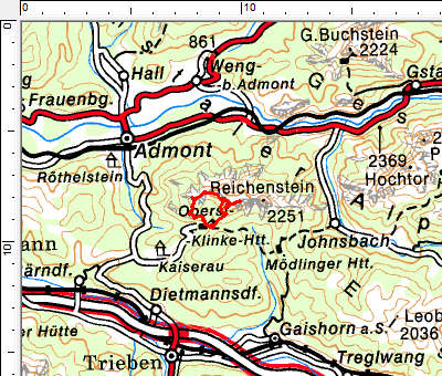 Tourengebiet Kaiserau - Oberst-Klinke-Hütte