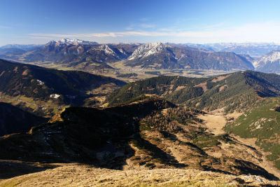 Blick über das Gumpenkar zum Gröbminger Kessel