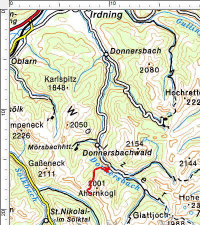 Tourengebiet Donnersbachwald