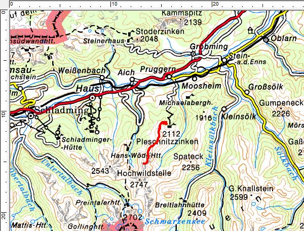 Tourengebiet Pruggern - Galsterbergalm