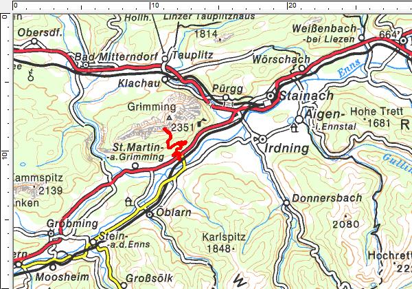 Das Tourengebiet auf der Südseite des Grimming