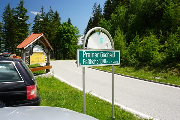 Start an der Paßhöhe Preiner Gscheid an der Landesgrenze Steiermark - Niederösterreich