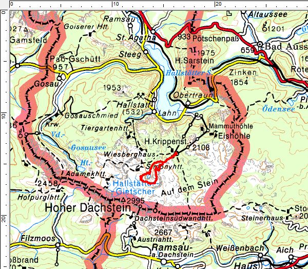 Das Tourengebiet am Dachsteingebirge