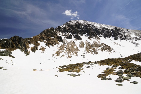 Über ein nordseitiges Kar zum Wanderweg auf den Hochstubofen