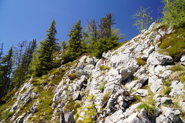 Beste Wetterverhältnisse beim Aufstieg auf den Hochtausing
