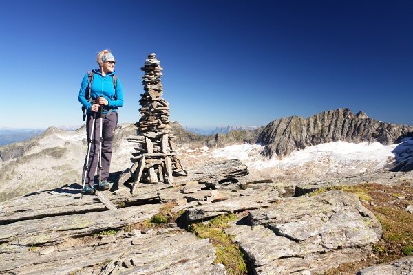 Ingrid am Gipfel der Grauleitenspitze