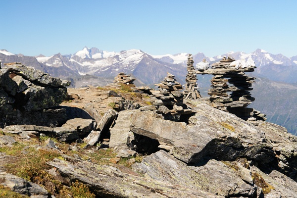 Im Hintergrund der Großglockner