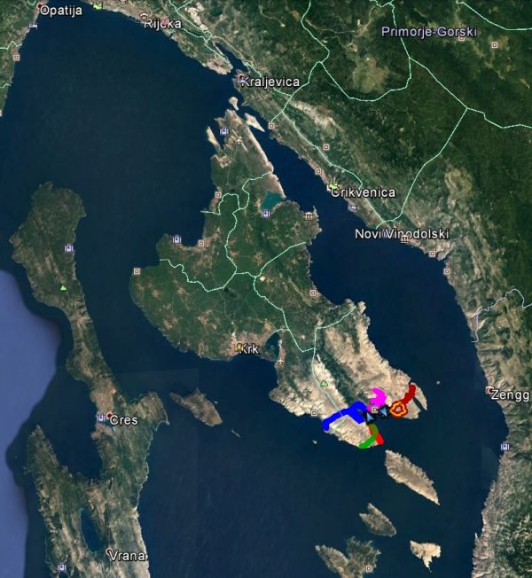 Überblick über die Insel Krk in der Kvarner Bucht, südlich von Rijeka gelegen