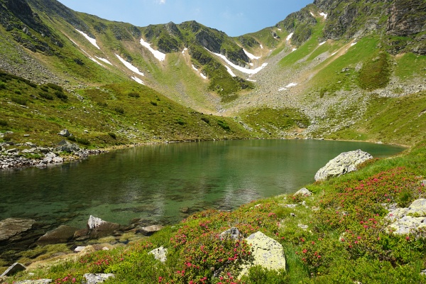 Wir wollten uns die 500 Höhenmeter beim Wiederaufstieg rechts der Bildmitte vom Grünen See zurück auf die Hochhaide ersparen