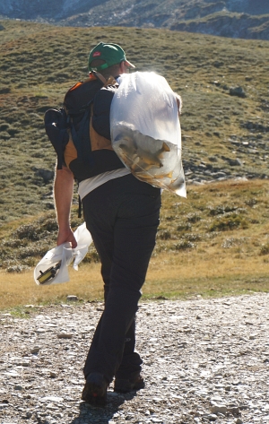 Martin bevorzugt zur Bergjause "frischen Fisch".