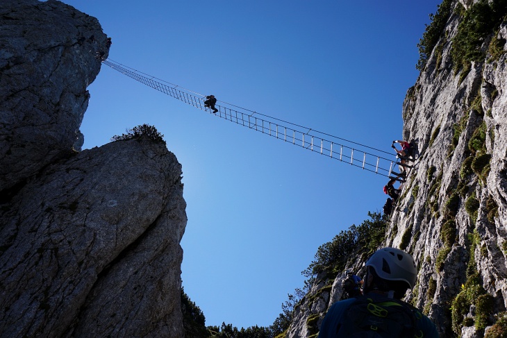 Riesenleiter am Intersport-Klettersteig